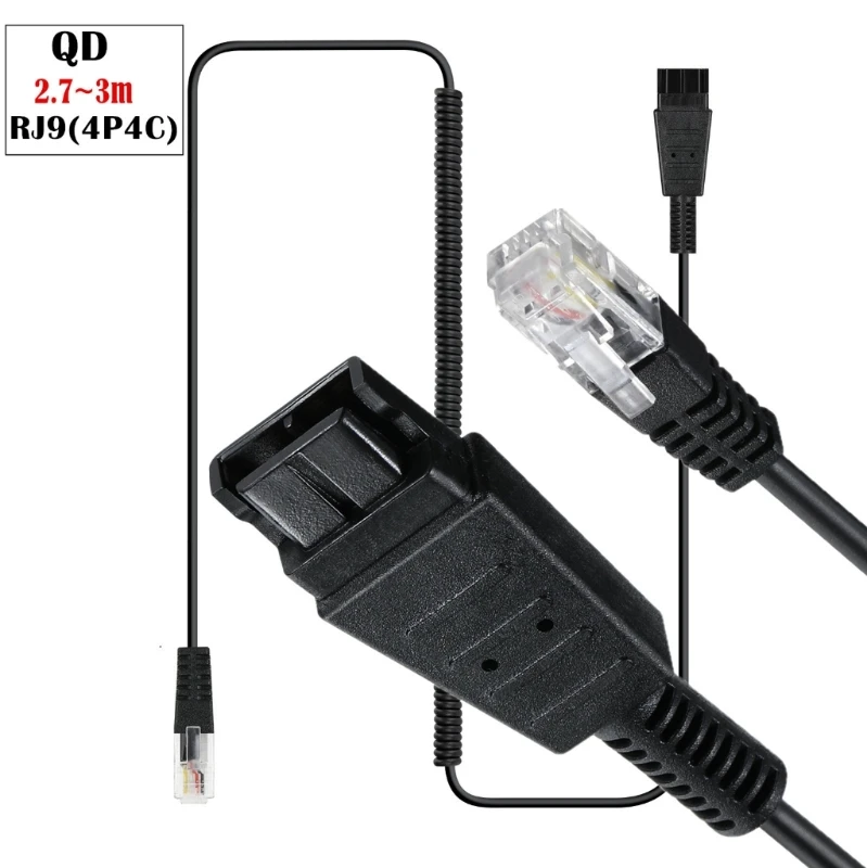 RJ9 케이블 RJ9 Male 4P4C 전화 코드 핸드셋 코드 전화 핸드셋