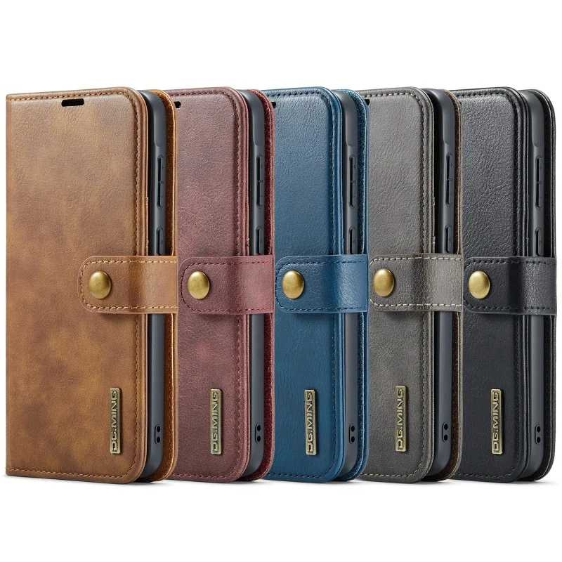 Magnetic Leather Wallet Phone Case with Card Holder
