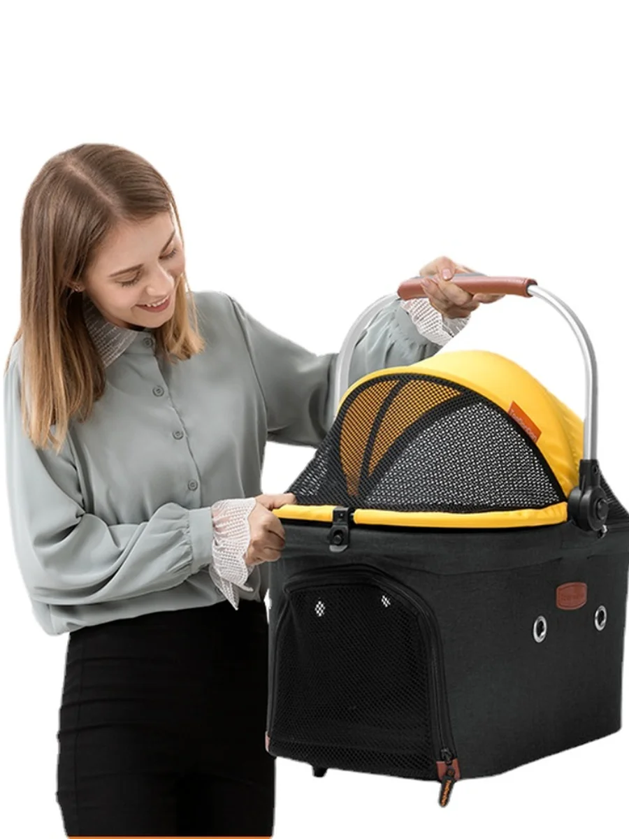 LightweightPetBasketFoldableDogCarrierOutdoorPortableCarCat