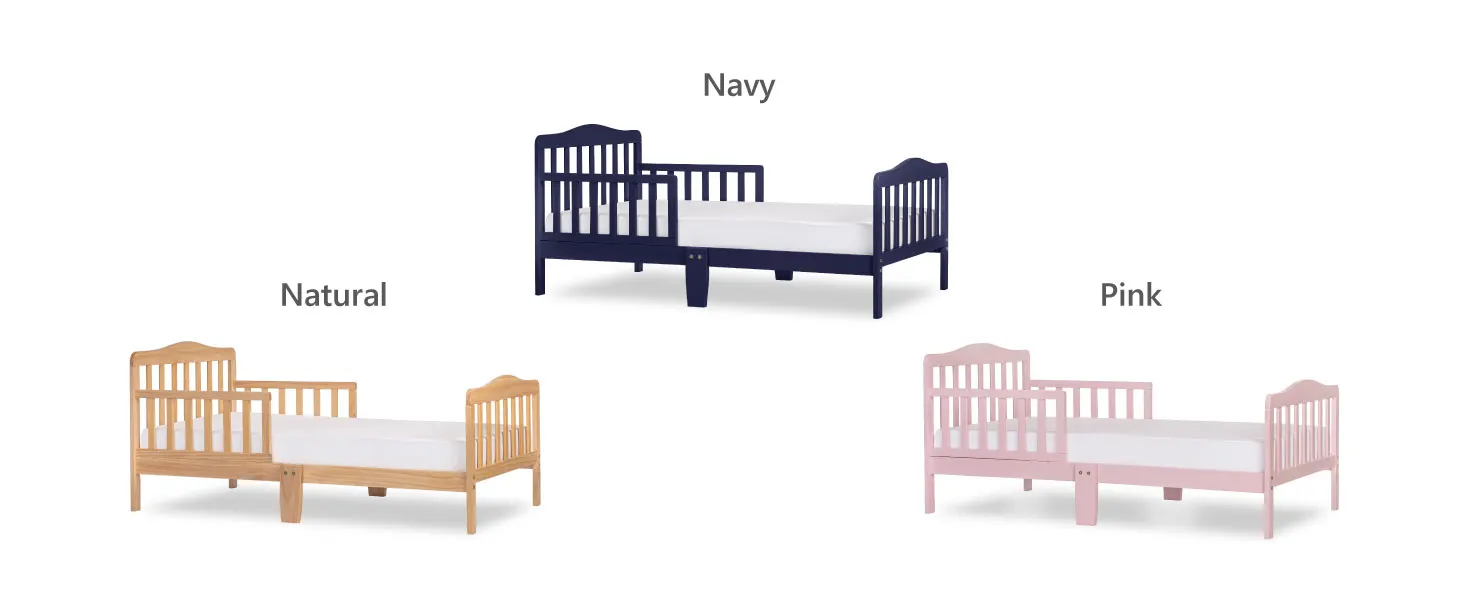 toddler bed, dream on me toddler bed in navy, toddler bed in natural, toddler bed in pink,toddler