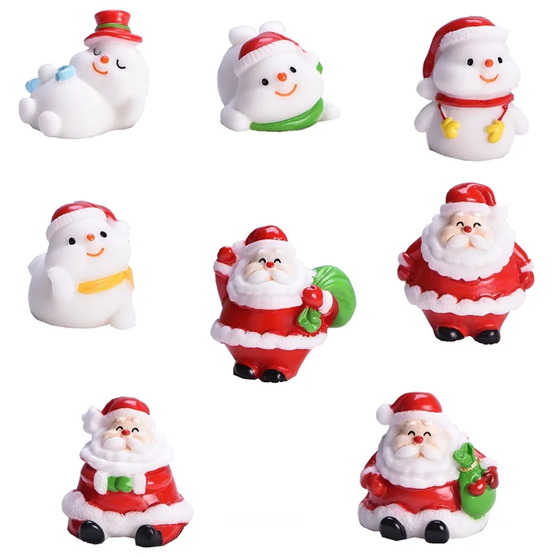 M12K-Christmas Decorations Christmas Micro-Scene Christmas Doll Table Table Mini Character Resin Bonsai Cartoon
