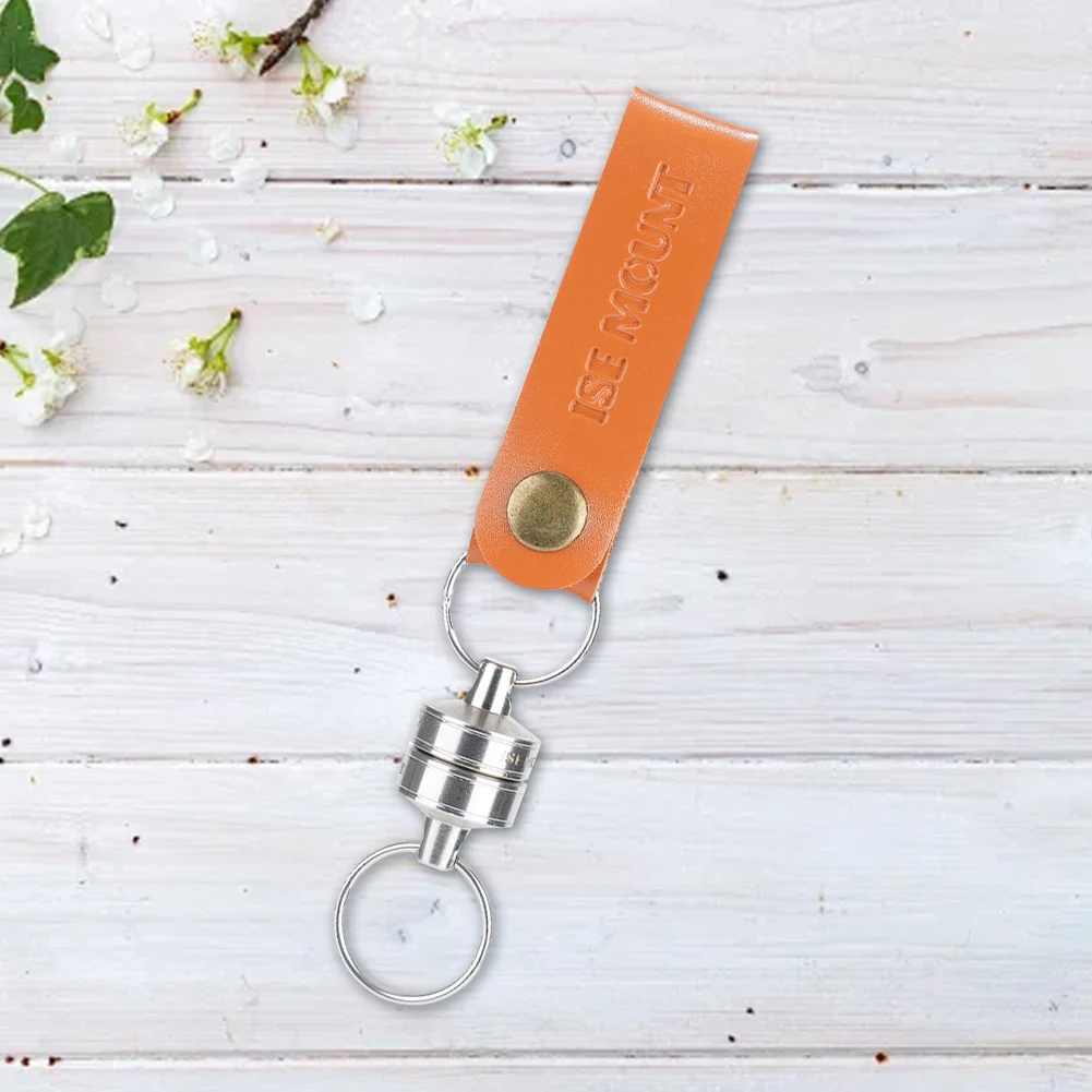 Magnetic Camping Hook with PU Leather Lanyard for Outdoor Hanging