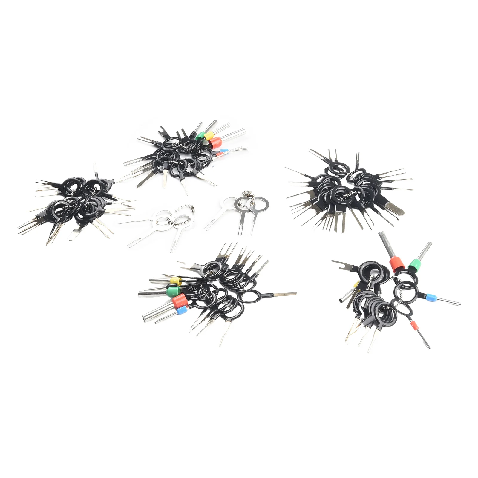 

100Pcs Pin Ejector Wire Kit Extractor Auto Terminal Removal Connector Crimp Pin Removal Car Terminal Remover Puller Tool