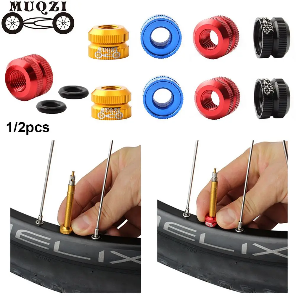 1/2pcs Outdoor Accessories Bike Vacuum Tire Bicycle Tires Tube Valve Caps Law Mouth Nuts Lock Nut Replacement