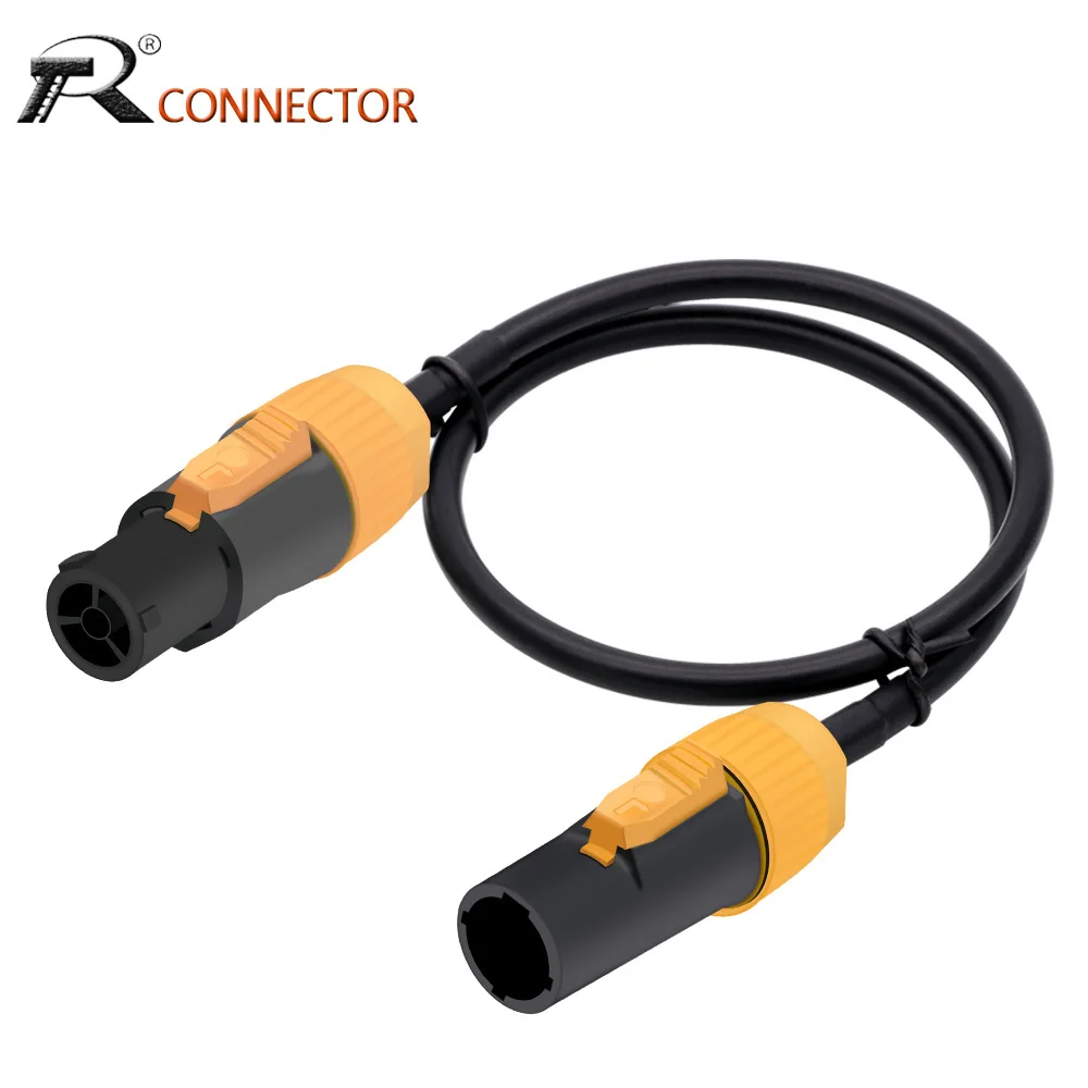 Conector Powercon Impermeável Material Laranja Nac3fx-w Nac3mx-w Pa66 Grau Ip65 Entrada e Saída Disponíveis Pinos 15 m 1pc de Alta Qualidade