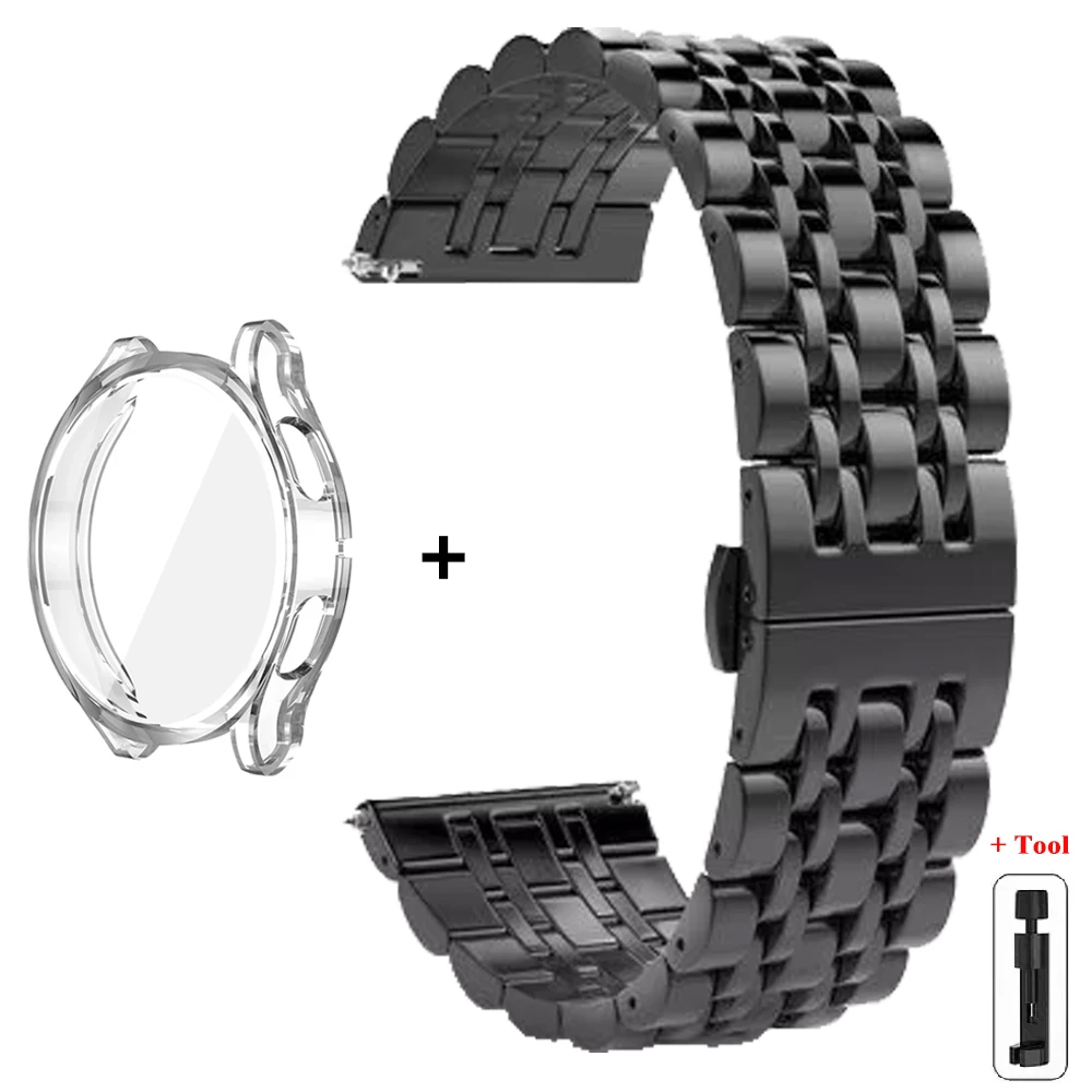 Stainless Steel Watch Strap with Soft TPU Protector Case