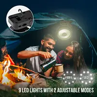 Camping en plein air réunion de famille ventilateur froid mobile 8000mAh ventilateur de Camping Portable avec lanterne LED et crochet de suspension-35H Rechargeable 5