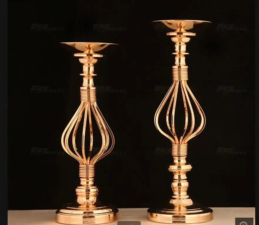 

European-style Metal Candle Holder Wedding Decoration Crafts Hotel Decoration Candle Holder Candle Light Dinner Candle Holder
