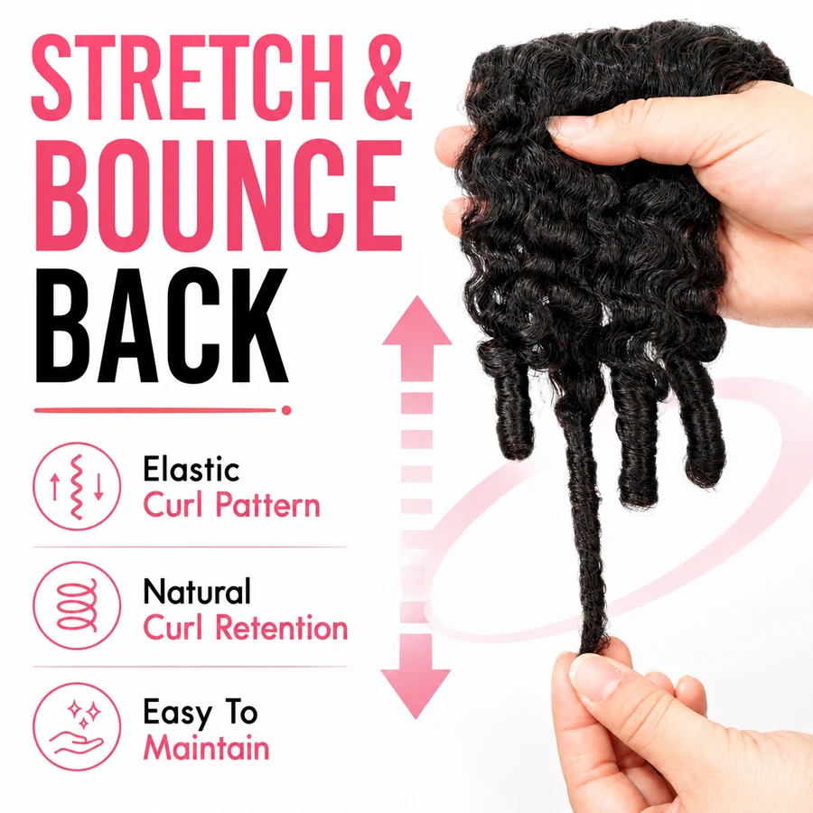 WOWANGEL Extension per Capelli Ricci Birmani con Piume, Estensioni di Capelli Umani con Nodi Ultra Sottili, Leggere, Effetto Naturale, Riutilizzabili, per Trecce - immagine 4