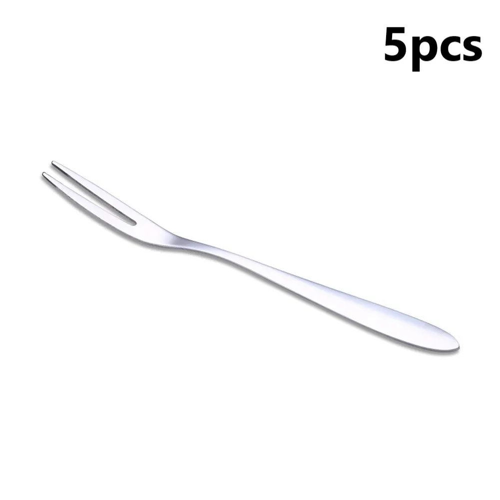 

Household Supplies Fruit Fork Household Supplies 12.8*0.9cm 5pcs BBQ Camping For Family Office Party Restaurant
