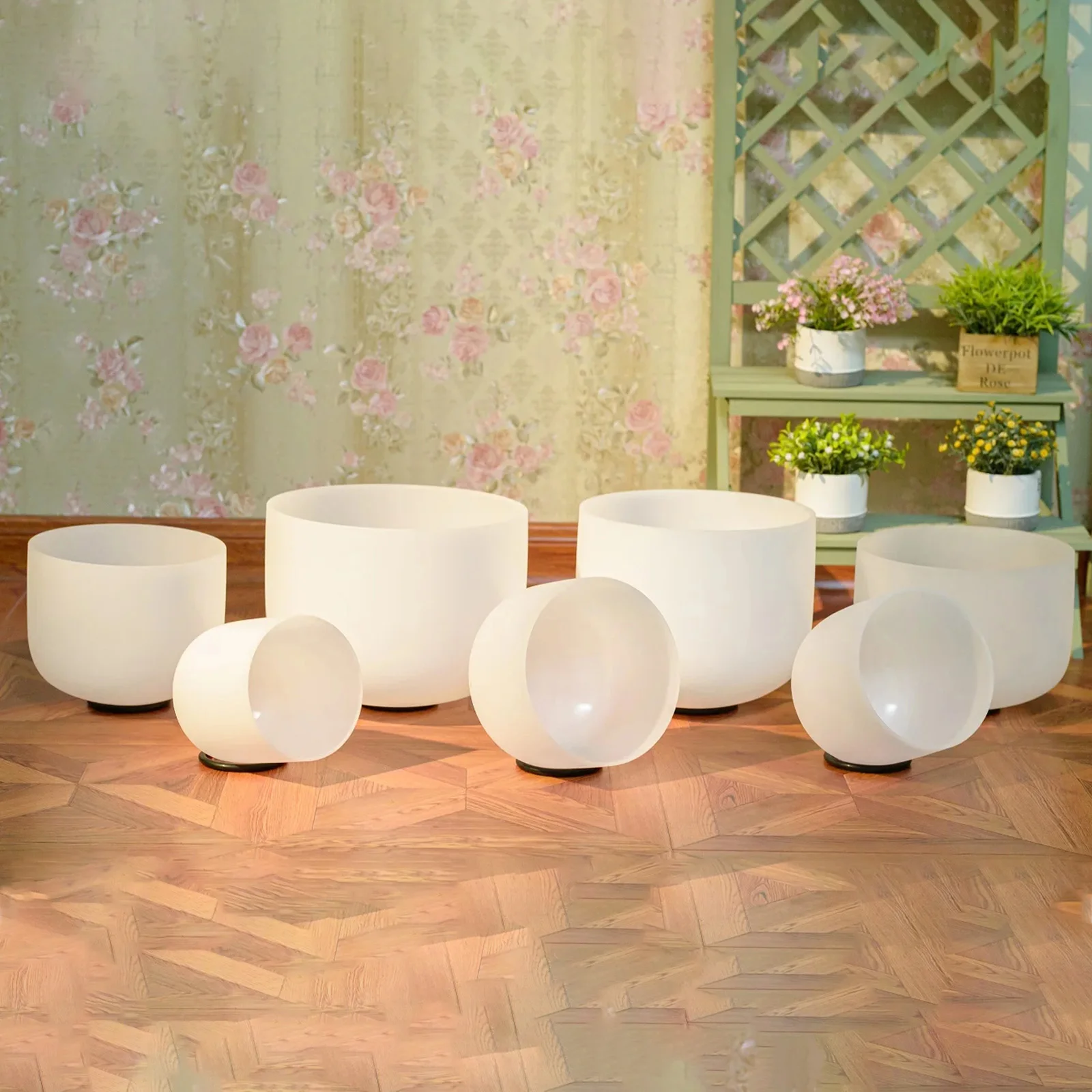 7pcs 440hz/432hz Crystal Singing Bowl Chakra Set 6-12 Inch with Heavy Duty Carrying Case Medition Sound for Yoga Energy quartz singing bowls