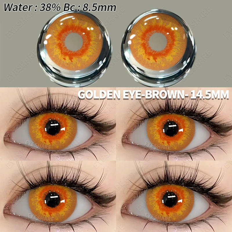 EYESHARE 1 Paar Halloween-Kontaktlinsen, farbige Kontaktlinsen für Augen, jährliche Anime-Linse, Cosplay, weiße Linsen, schwarze große Linsen – Detail 25