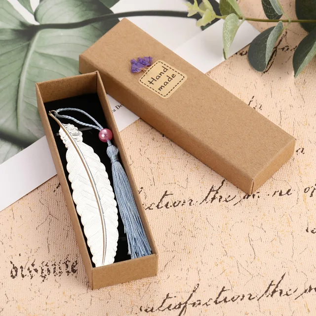 Pretty Metal Bookmark for Teacher Appreciation Thank You Gifts School Supplies 2022 Leaves Tassel Book Marks for Friend Gift Silver