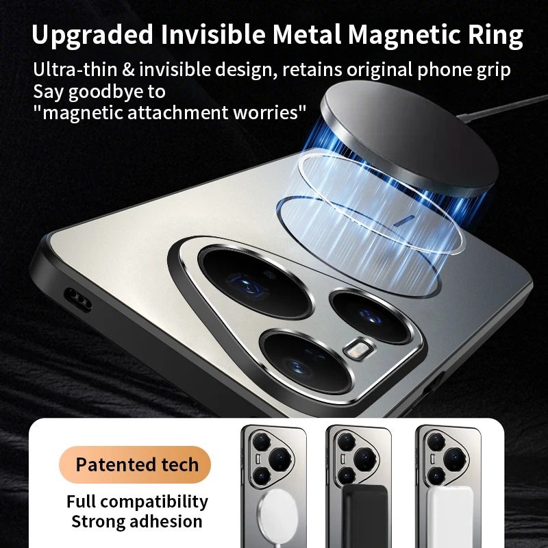 Enhanced Magnetic Phone Case with Matte PC + TPU Protection Cover
