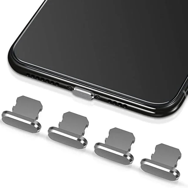Set 4 Tappi Antipolvere USB-C Per IPhone 17 Pro – Copertura Per Porta Di Ricarica E Griglia Altoparlanti, Con Rete Metallica E Accessori Per La Pulizia, Blu Scuro