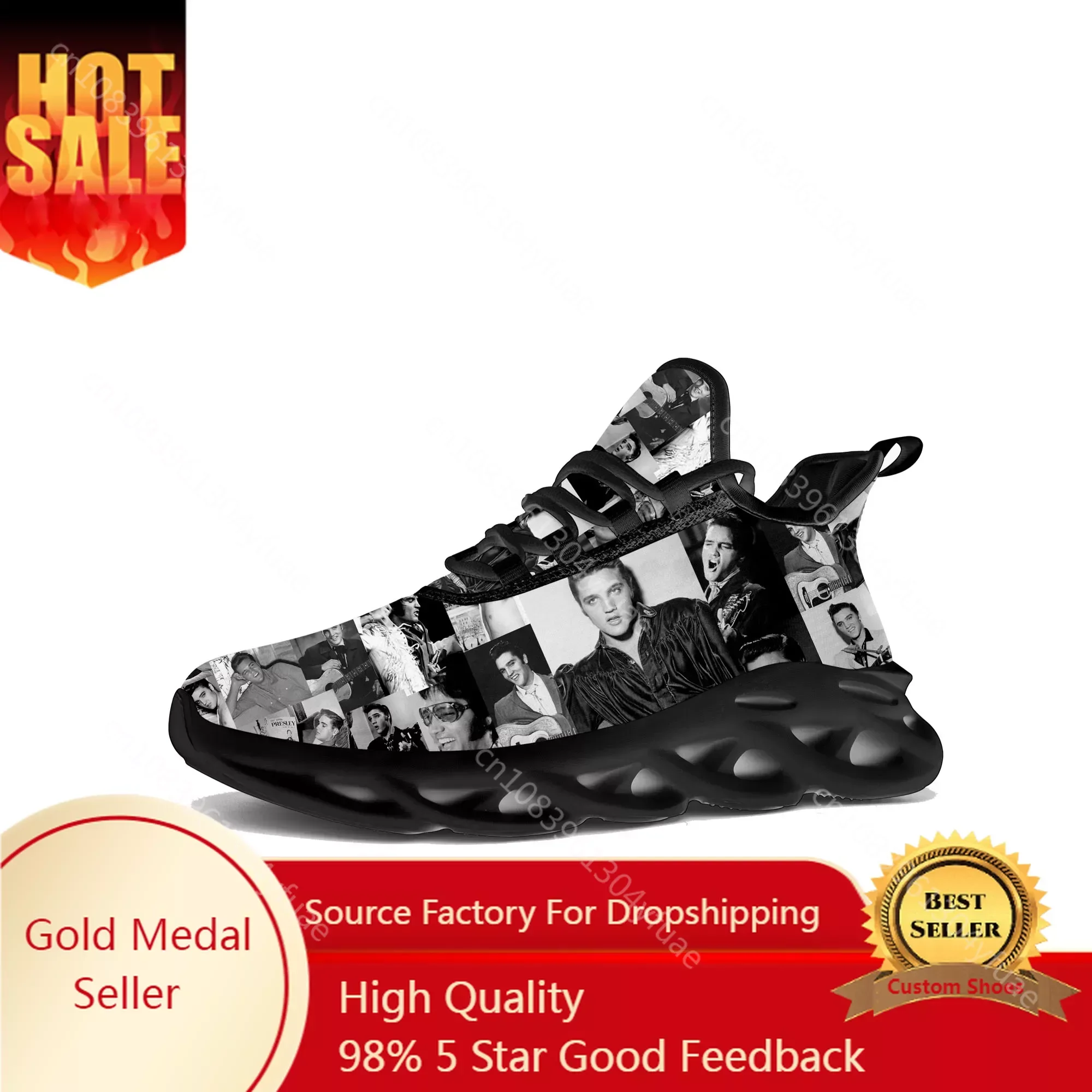 

Elvis King Hillbilly Cat Flats Sneakers Mens Womens Aaron Sports Running Sneaker Lace Up Mesh Footwear Tailor-made Shoe Presley