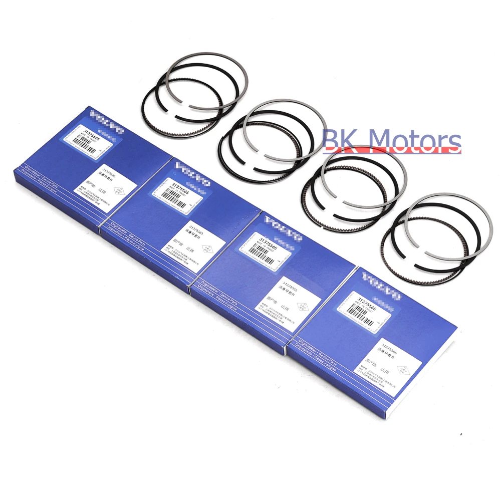 Motor 4pcs Piston Rings Set New Φ82mm STD 31375565 Para Volvo S60 S90