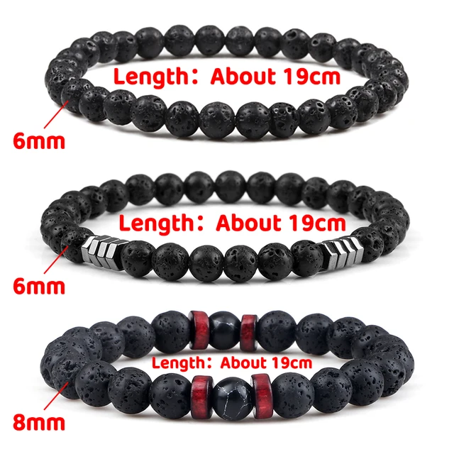Bracelet élastique 3 pièces/ensemble en perles de pierre naturelle pour couple, bracelet de prière, bijoux de yoga et de méditation bouddhiste pour amis, cadeaux