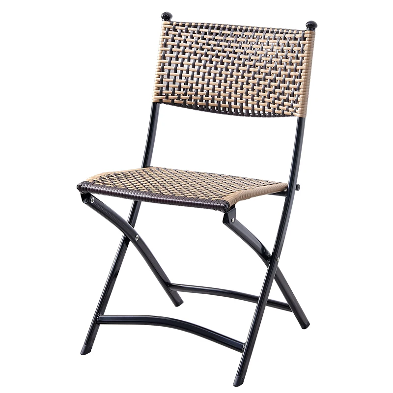 Dining Chairs Metal Space Saving Outdoor Folding Lounge Chair Wicker Beach Sillas De Comedor Balcony Furniture