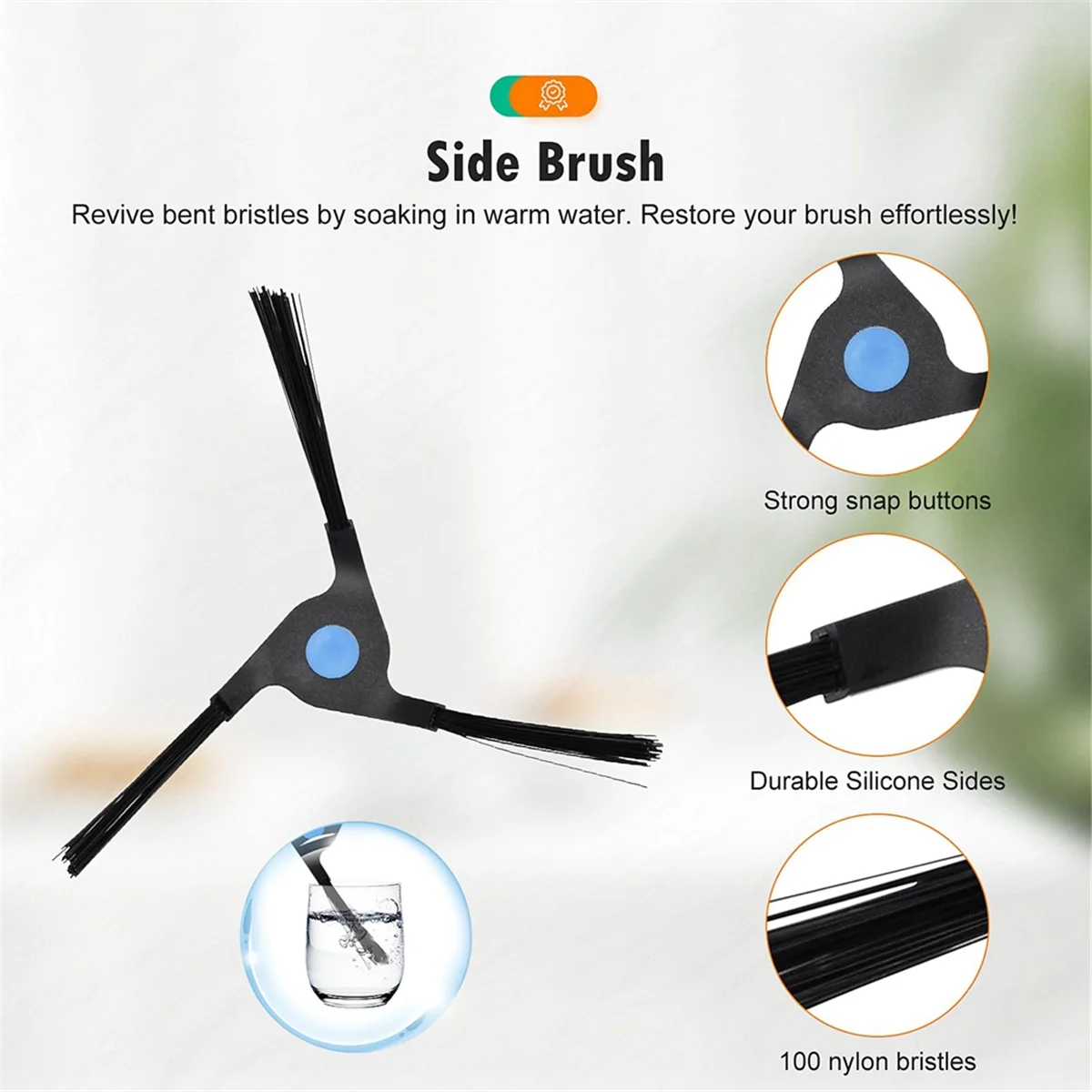 Accessories Kit Compatible for ECOVACS DEEBOT X2 Omni Vacuum Cleaner, Replacement Part Include Main Brush,HEPA Filter 6