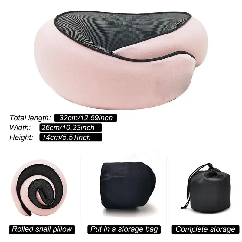 Travel Neck Pillow Flight Travel U-shaped Neck Pillow Soft Memory Foam Airplane Head Support Soft Pillow Neck Pillow Accessories 6