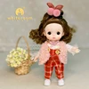 New BjD 16CM Doll For Gitls 13 Movable Joints Cute Face and Blue Eyes with Clothes Shoes Mini Dolls Girl Gift for Girls Diy Toys 6