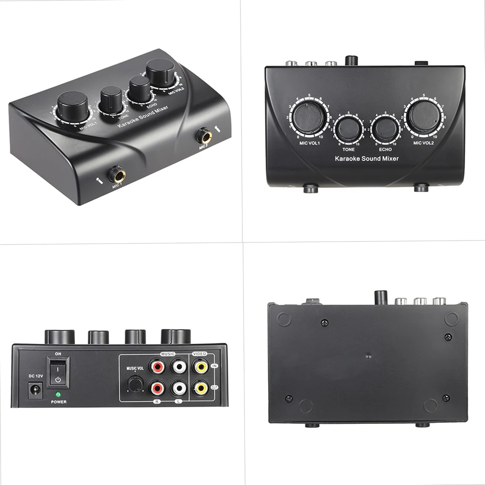 Tragbare Karaoke Sound Audio Stereo Echo Mixer Dual Mikrofon Eingänge Rca Kabel Power Adapter Für Tv Pc Smartphone Verstärker S71C7572959Ba4Af69484C2Abd1B8A770T