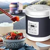 12V24V Mini Car Rice Cooker 1.6L Car Trucks Electric Soup Porridge Cooking Machine Food Steamer Warmer Fast Heating Food Warmers 4