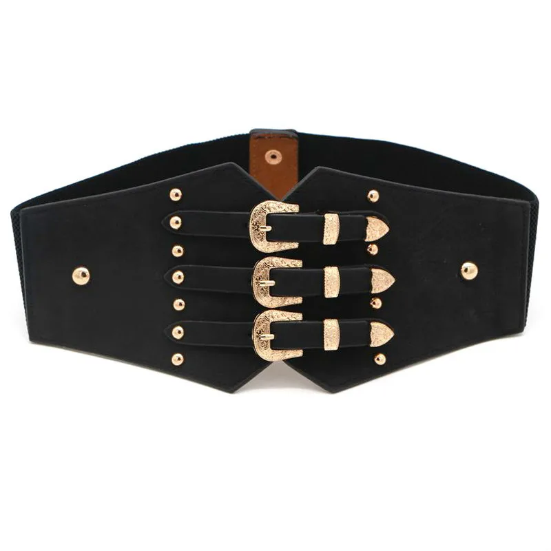 

Women's Super Wide Belts PU Elastic Tight-fitting Belts Women's Clothing Belts Accessories Fashionable Wide Belts
