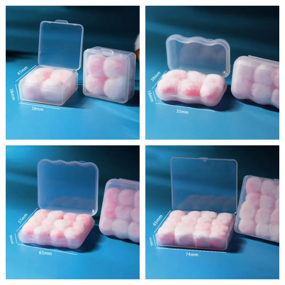 2/4/6/12/20PCS Soft Wax Cotton Earplugs Kneadable Pink Ear Plugs Sleeping Snoring Sound Insulation Noise Reduction Ear Plug 5