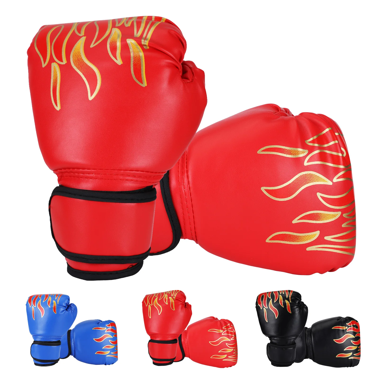 

5-12 Years Kids Punching Training Workout Fight Exercise Mitts PU Leather Boxing Gloves Children Train Gym Glove Hand Protector