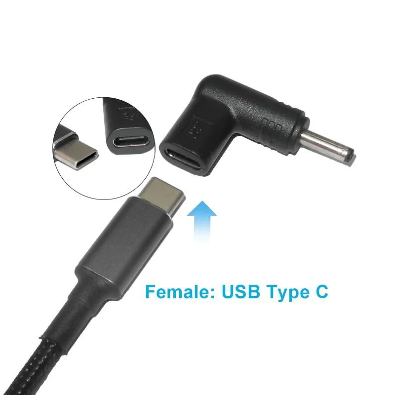 USB Adapter 12V 15V 19.5V C Type C PD to DC Power Universal 3.5*1.35 5.5*2.5mm DC Jack Plug Connector for Router Tablet Camera