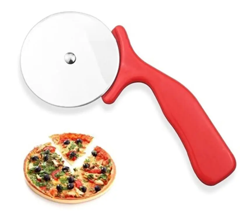 Stainless Steel Cutter Pizza Knife Cake Tools Pizza Wheels Scissors Ideal for Pies Waffles and Dough Cookies