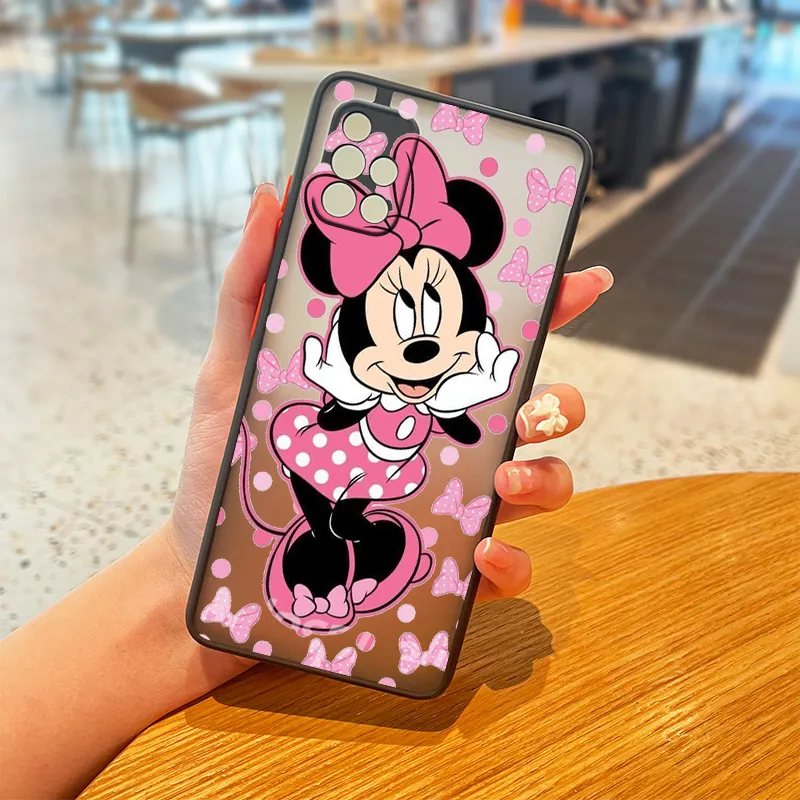 samsung cute phone cover Nụ Cười Chuột Minnie Dành Cho Samsung Galaxy Samsung Galaxy A01 A12 A02S A21S A32 A42 A51 A50 A52 A70 A71 A72 Mờ Mờ ốp Lưng Điện Thoại kawaii samsung phone cases