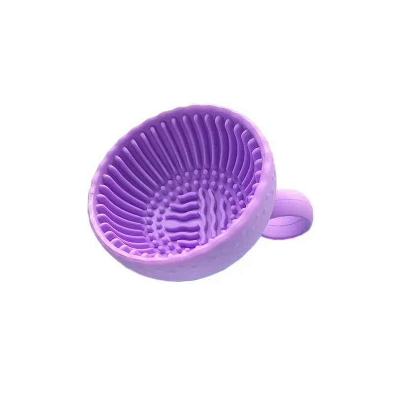 Silicone Makeup Brush Cleanser Ball - 2-in-1 Scrub & Dry Station with Massaging Nubs, Portable Cleaning Mat for Foundation