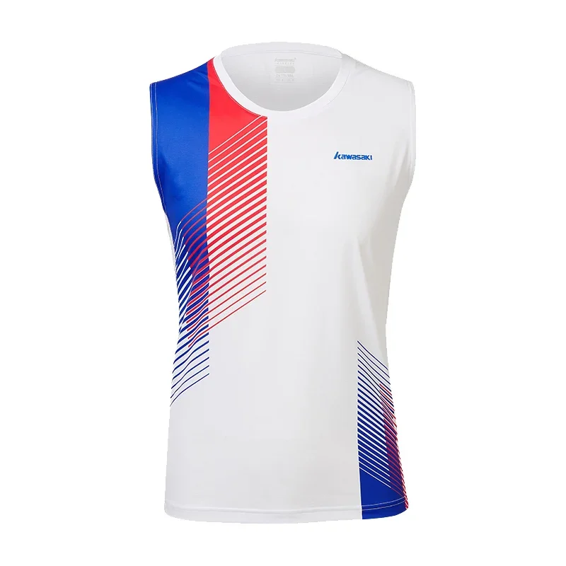 Badminton polo clothes, volleyball tennis suits, sleeveless men's women's quick dry competition t-shirts B2956