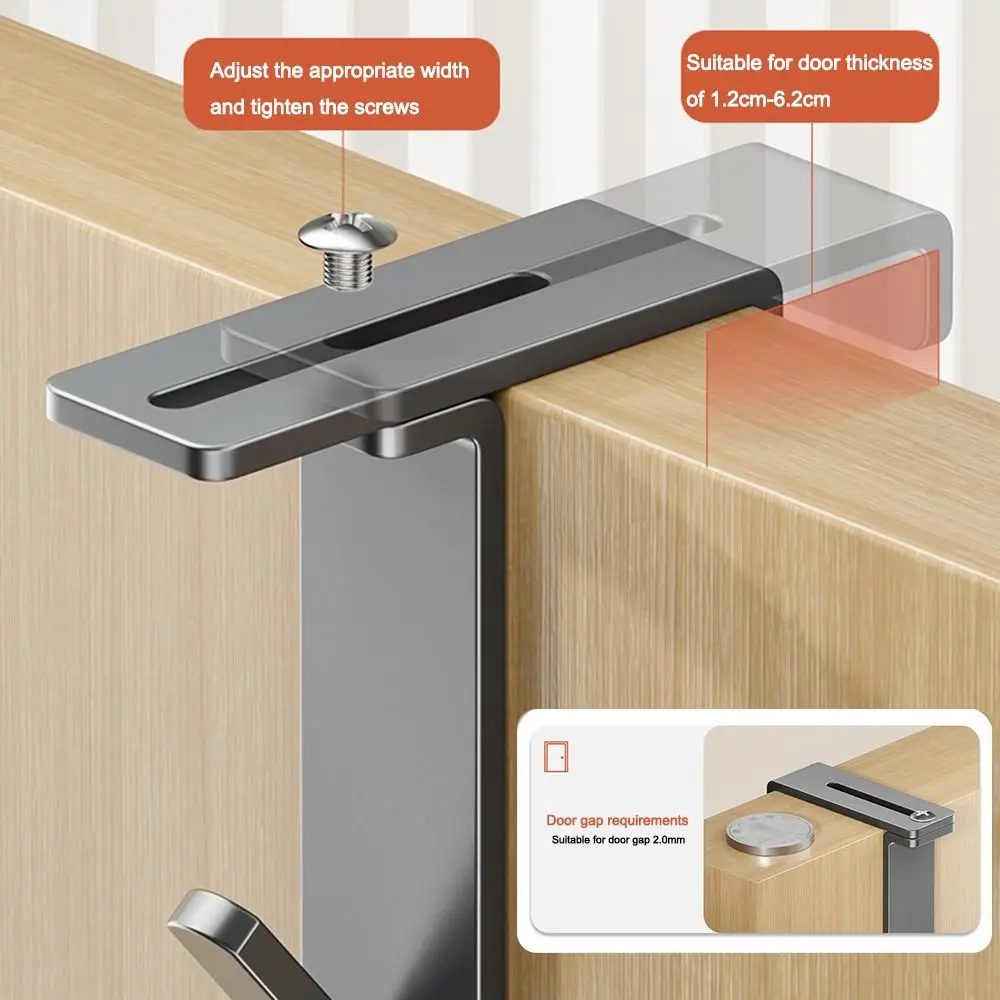 Adjustable Wall Mounted Door Hooks for Clothes and Bags
