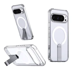 Premium Transparent MagSafe Case with Wireless Charging & Shockproof Holder for Pixel 11 (Clear)