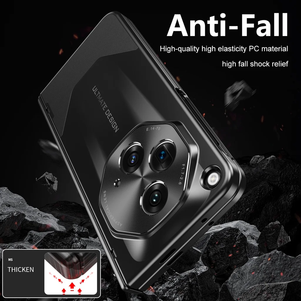 Electroplating PC Hard Protective Case For OPPO Find N3 5G With Tempered Glass Full Protection Camera Protect Cover With Pen