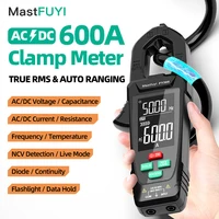 MASTFUYI pince multimètre numérique automatique grand écran ampèremètre portatif pince multimètre 10000 points True RMS avec détection NCV 1
