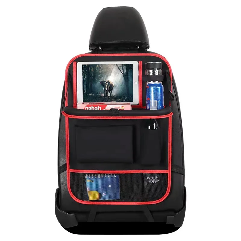 Foldable Car Seat Organizer with Tray & Tablet Holder 6