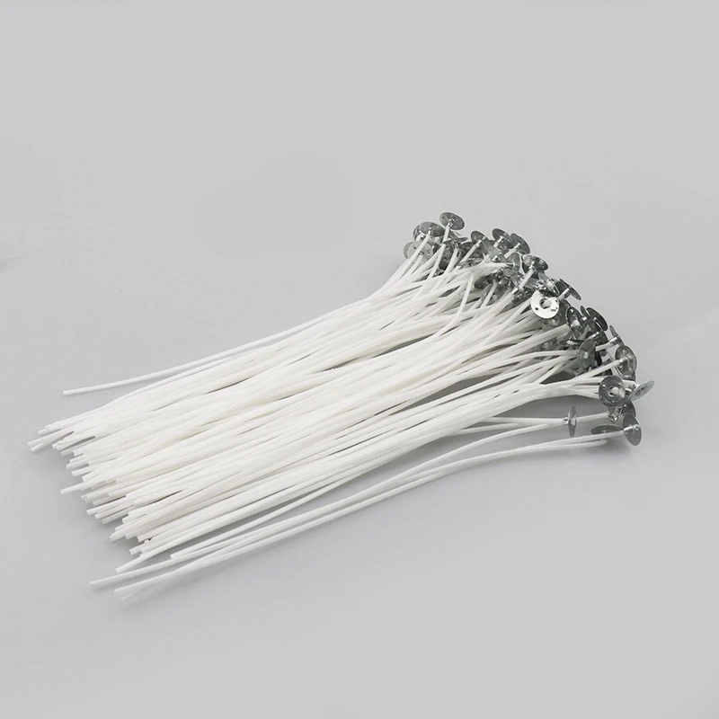 100pcs 2.6/9/15/20cm Cotton Candle Wicks Smokeless Wax Core for DIY Making Pre-waxed Supplies Tool |