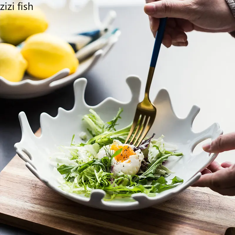 Ceramic Dessert Plates Irregular Plate Salad Dessert