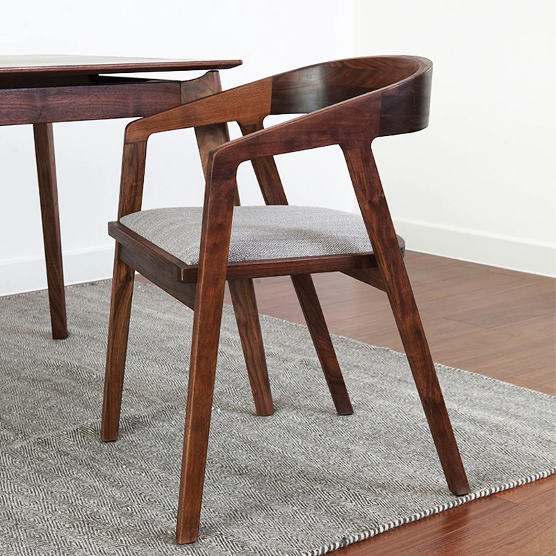 Chaise de Salle à Manger en Bois Massif, Cercle Chic, Bureau Polyvalent, 73 Livres, Design de Loisirs pour Espaces Modernes