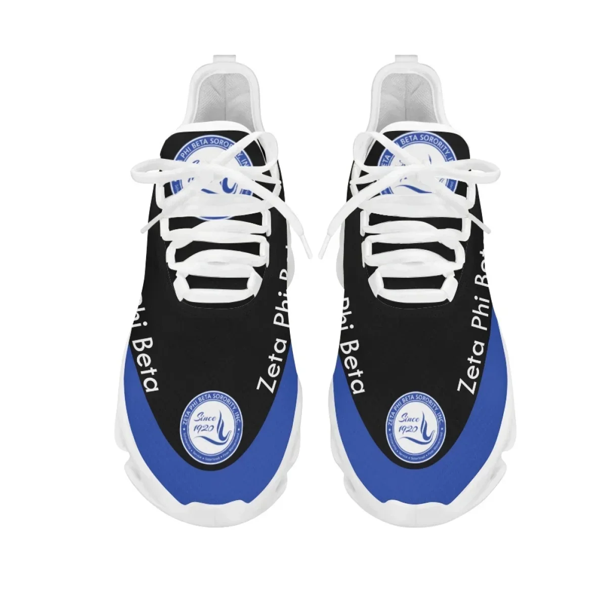 Zeta Phi Beta Printing Fashion Platform Shoes Comfortable Breathable Lace Up Mesh Sneakers Soft Sole Casual Flats Shoes Footwear