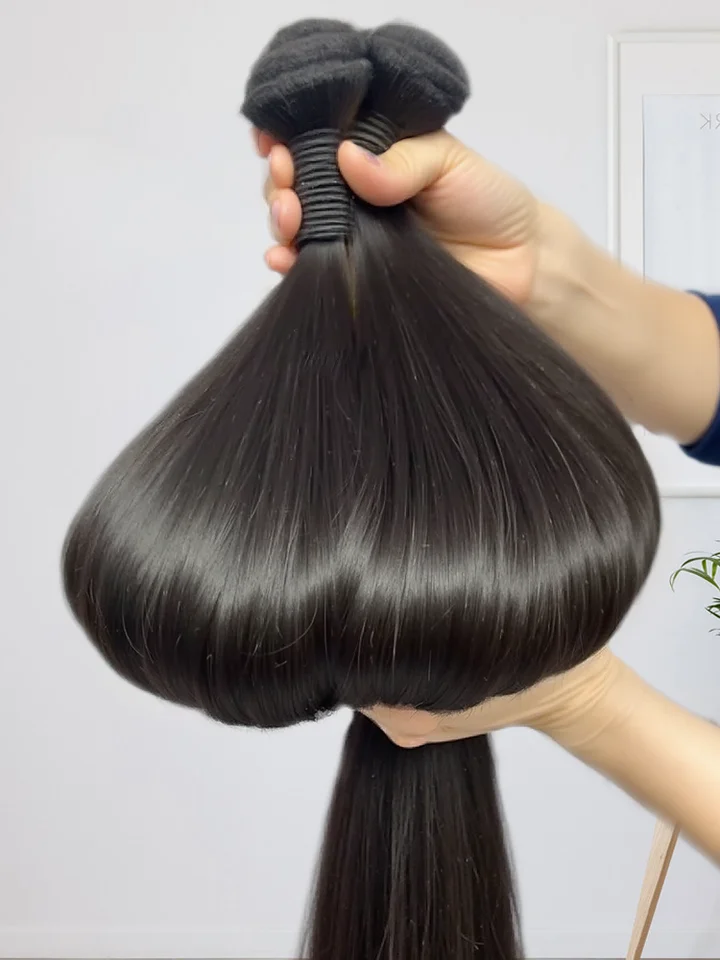 Real Human Hair Bundle Straight Weave Extensions