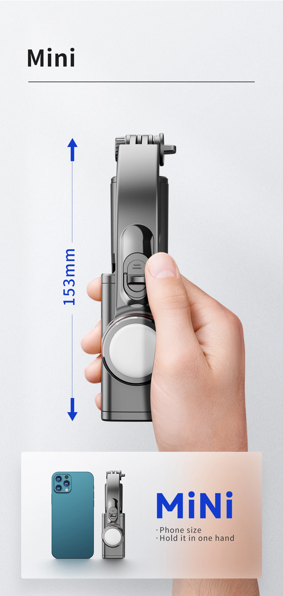 Gimbal Stabilizer Selfie Stick Mit 360 Grad Rotation Für Handy_voghion.com
