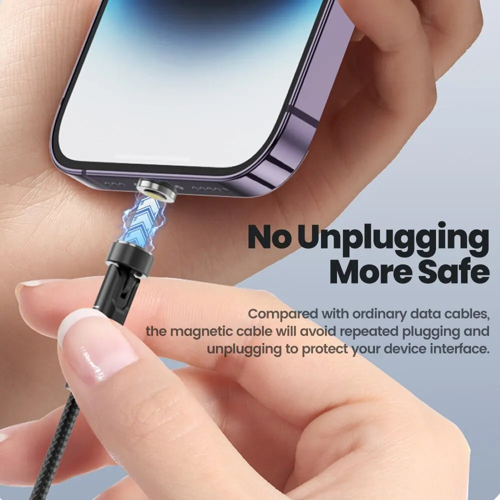 Magnetic 540° Rotating Fast Charging USB Cable