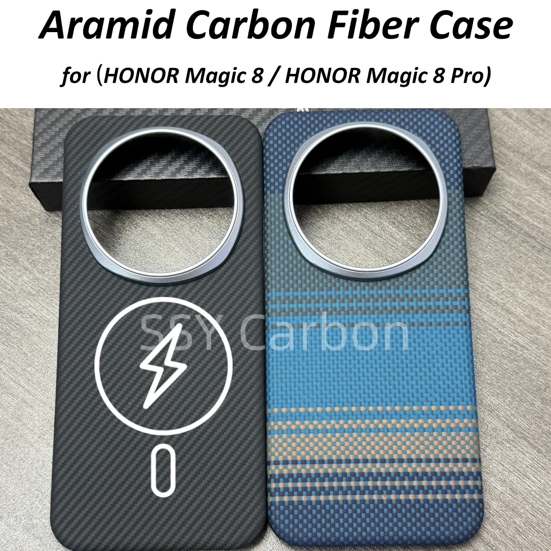 Premium Real Carbon Fiber Slim Design Anti-Fall Magnetic Phone Case