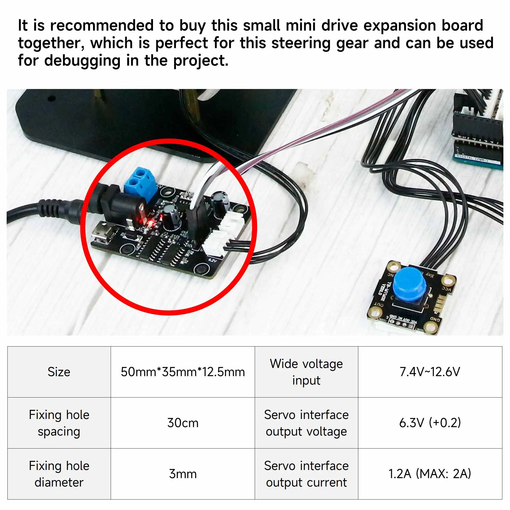 Kit Servo RC Séparé + Carte Debug + Fixation Arbre - Pièces Électronique RC